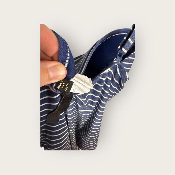 Niptuck Sorrento Stripe Joanne One Piece Swimsuit Blue White Size 12 - Picture 7 of 8